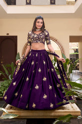 Stunning Pearl & Sequins Embroidered Lehenga Set in Luxurious Fabrics & Vibrant Colors