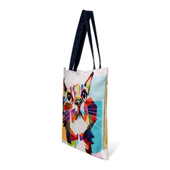 Women’s Cotton Canvas Tote Bag – Modern Print, Waterproof & Lightweight