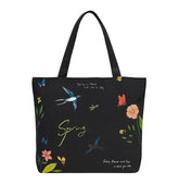 Stylish Canvas Tote Bag for Women – Zipper Shoulder Handbag for College, Office, Shopping & Travel