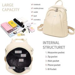 Women’s Anti-Theft Convertible Backpack Purse – Multi-Way Carry Leather-Texture Travel & College Bag with Hidden Pocket