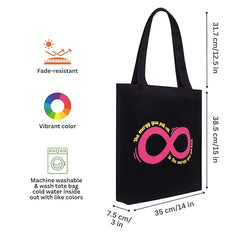 Premium Canvas Tote Bag for Women with Zip & Inner Pocket – Eco-Friendly Shopping, Office, Travel & Daily Use Handbag