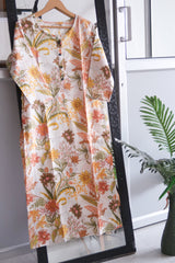 Cream Pattern Kurta - Daily Essential