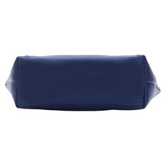 Women’s Multi-Use Shoulder & Handbag – Stylish Leather Look Office and School Bag (Black/Blue)