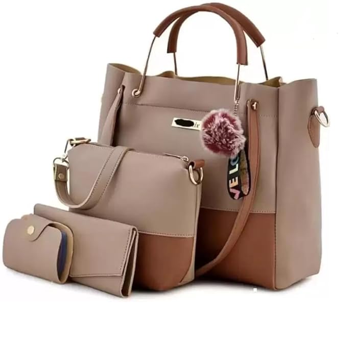 Stylish Women’s Handbag Set of 3 | Purse, Shoulder Bag & Clutch Combo