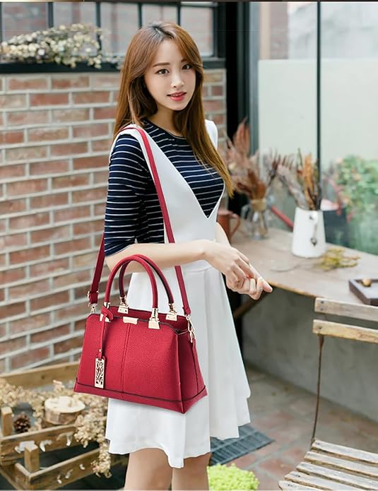 Women’s Versatile Leather Handbag – Tote, Crossbody & Shoulder Bag (Perfect Festival & Birthday Gift)