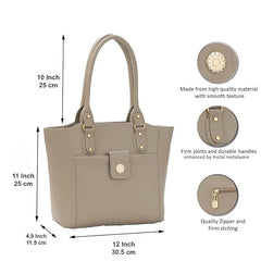 Women's Multi-Use Handbag & Shoulder Bag for School, Office & Daily Use – Stylish Lightweight Tote (Black/Grey)