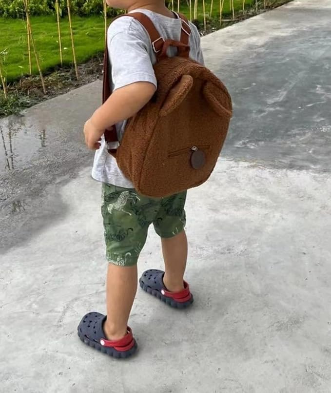 Plush Teddy Bear Backpack – Soft Stuffed Animal Mini Daypack with Adjustable Straps for Kids, Teens & Women