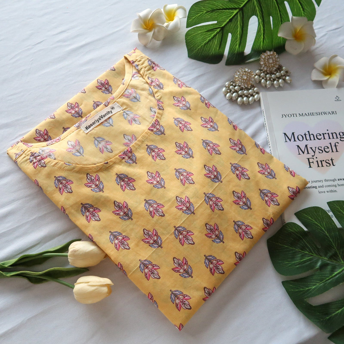 Light Yellow Cotton Kurta for Casual Comfort