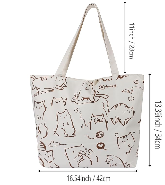 Large Capacity Canvas Tote Bag for Women – Stylish Shoulder Handbag with Inner Pocket for Travel, Office & Daily Use