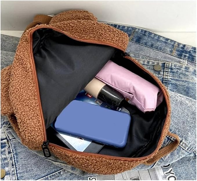 Plush Teddy Bear Backpack – Soft Stuffed Animal Mini Daypack with Adjustable Straps for Kids, Teens & Women