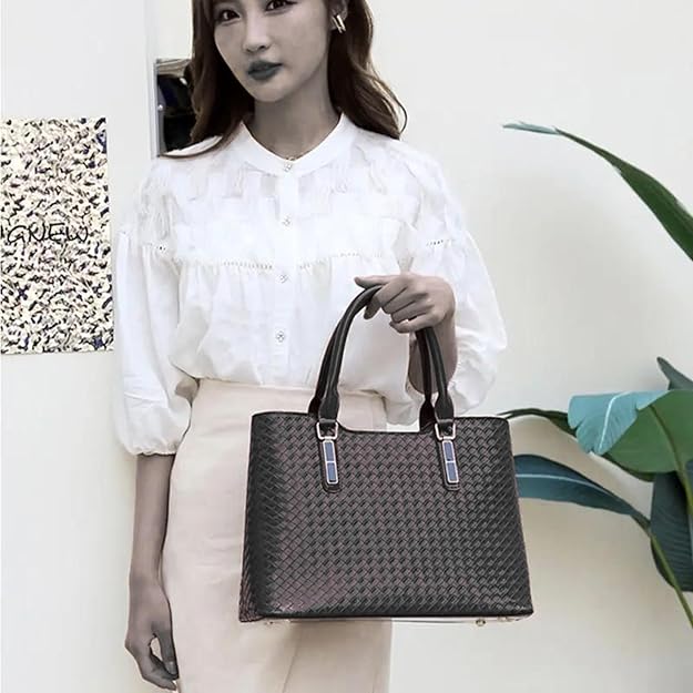 Women’s 5-Piece Handbag Set – Tote Bag, Shoulder Bag, Messenger Bag, Purse & Card Holder – Faux Leather