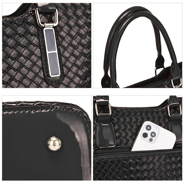 Women’s 5-Piece Handbag Set – Tote Bag, Shoulder Bag, Messenger Bag, Purse & Card Holder – Faux Leather