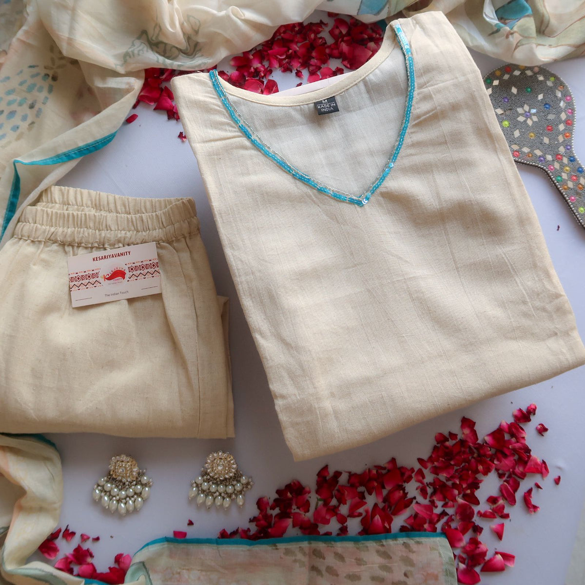 Ivory Glow Festive  Slim fit Suit Set - SALE